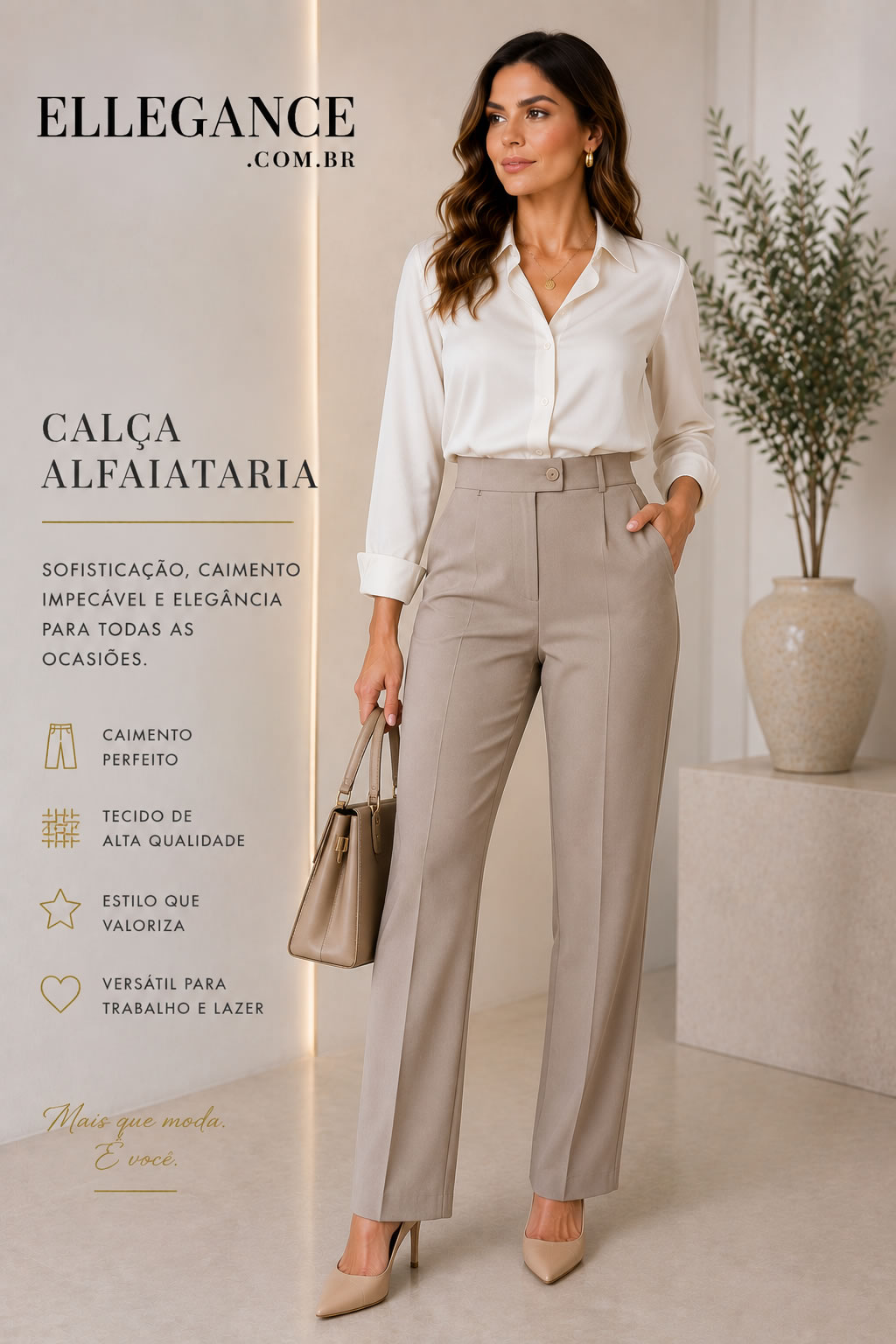 Calça alfaiataria feminina