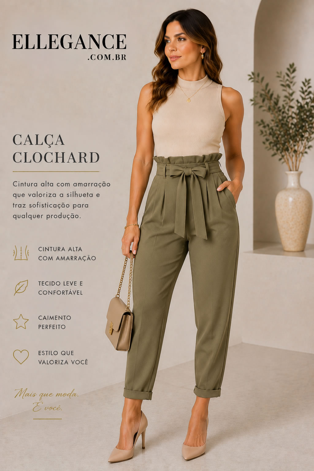 Calça clochard