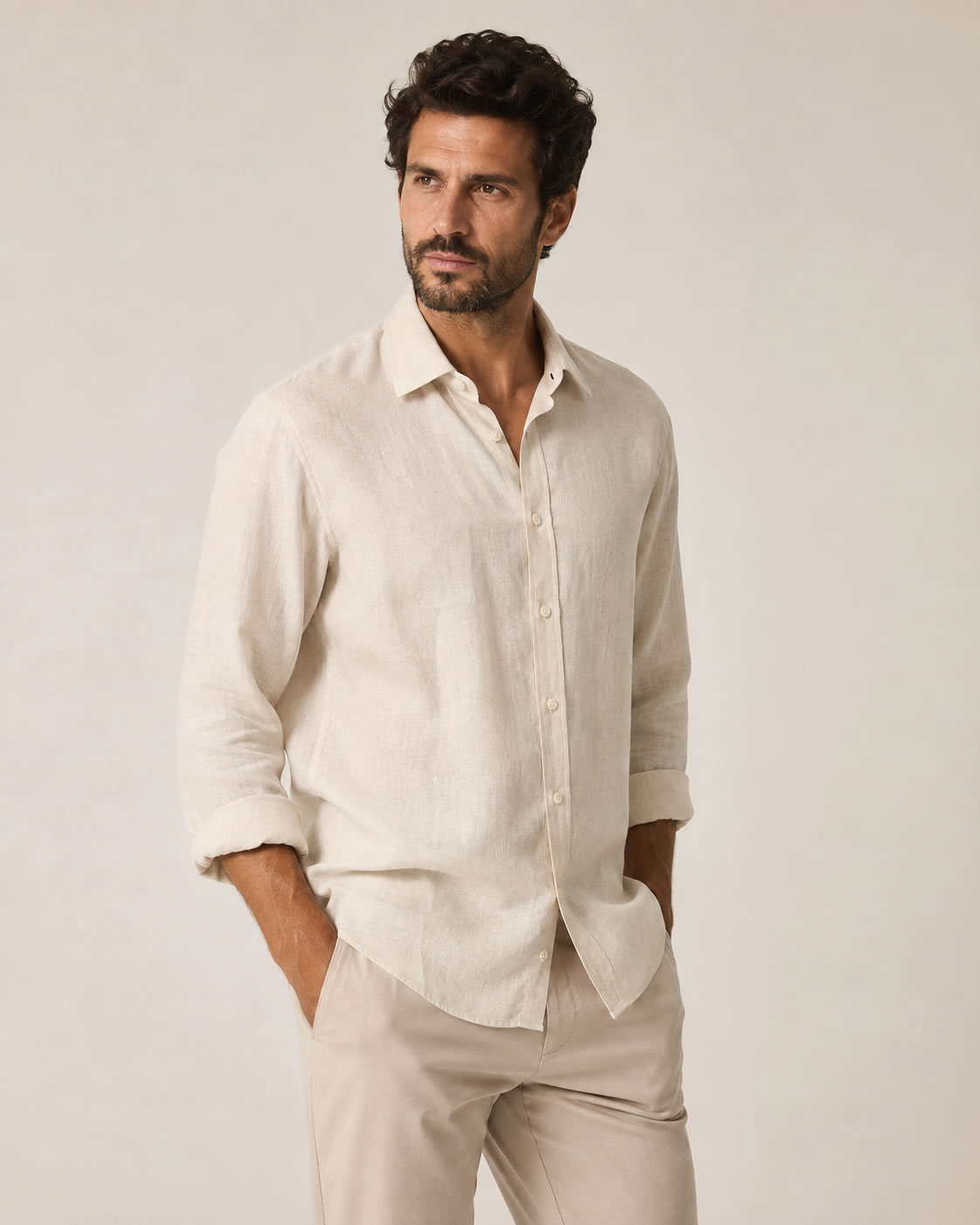 Camisa casual de linho
