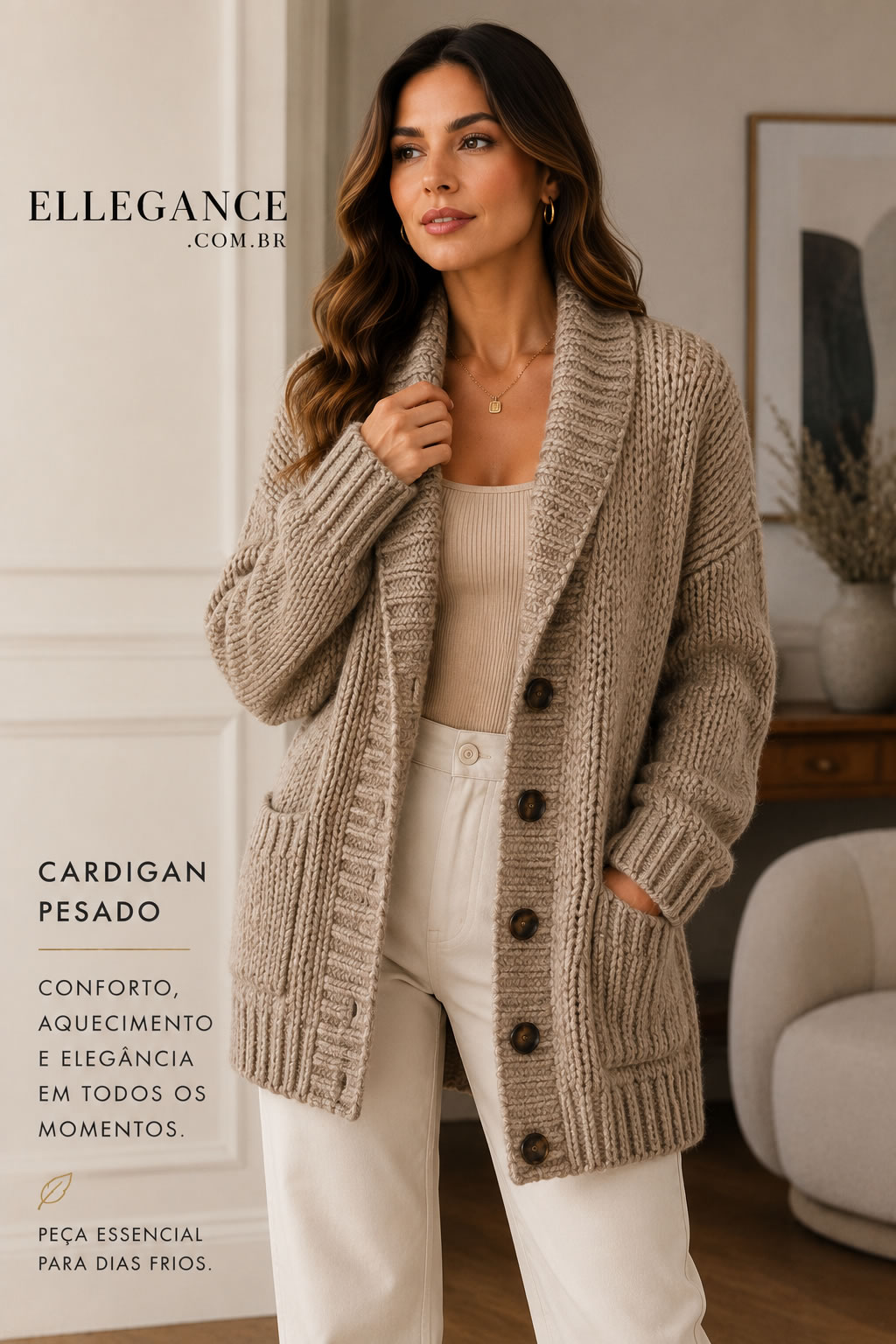 Cardigan pesado